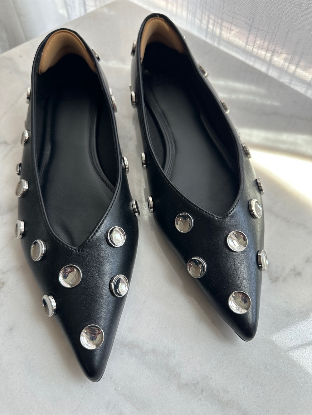 ASOS Rhinestone Studded Ballet Flats - Picture 2 of 4